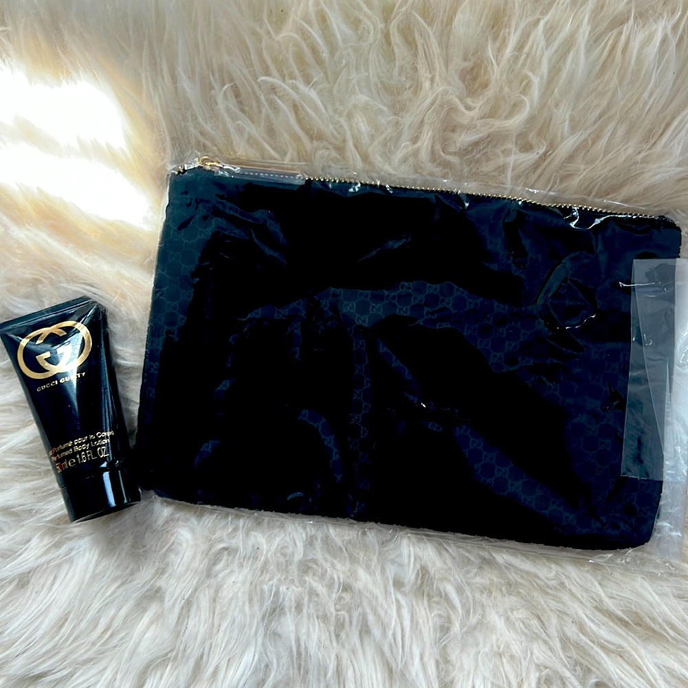 Gucci Makeup bag with Perfumed Body Lotion